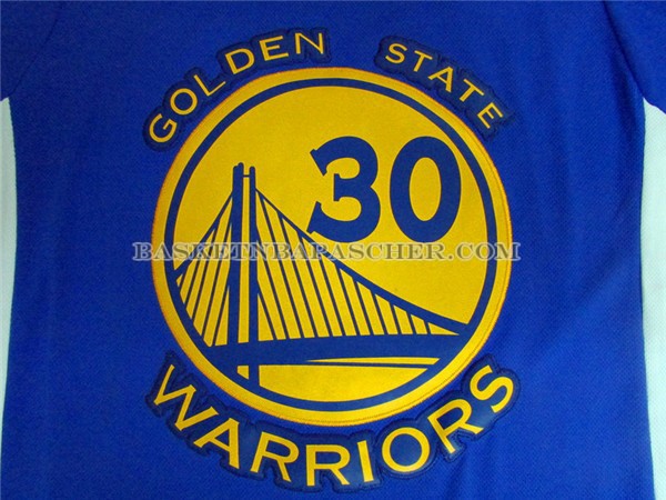 Maillot Manche Courte Golden State Warriors Curry Bleu